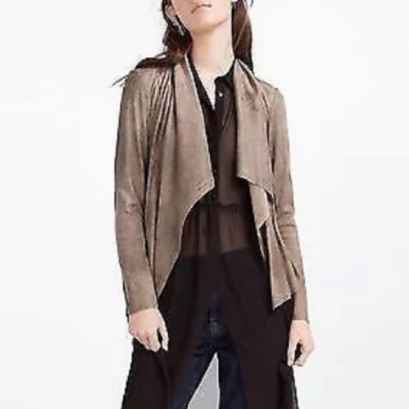 Zara Jackets & Blazers - Zara Faux Suede Leather Moto Jacket